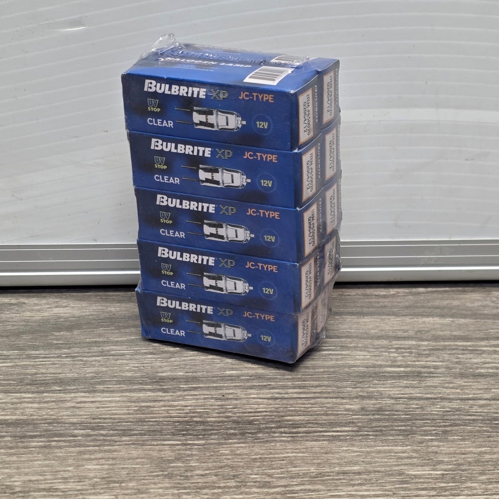 Bulbrite XP 20W 12V JC-Type G4 Halogen Light Bulbs Clear UV Stop 10-Pack 650020